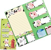 Blocs-notes adhésifs personnalisés avec logo, série animale, haute qualité, couleurs variées, impression CMYK/Pantone, agenda portable auto-adhésif