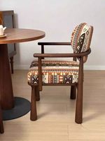 Chaises de salle à manger modernes et luxueuses en bois massif, vente directe d'usine JP, pour salon et salle à manger, tissus en microfibre personnalisables