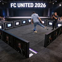 Simulateur de jeu de football mural interactif professionnel en gros, système d'entraînement de football en salle à réalité virtuelle numérique