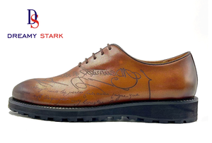 Dreamy Stark Cao Cấp Chữ Ký Tùy Chỉnh Người Đàn Ông Chính Thức Giày Da Giản Dị - Product Image 3