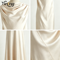 Robe longue drapée sans manches en satin champagne pour femme, robe de soirée/bal, service OEM ODM, faible MOQ, personnalisation, usine de vêtements avec 19 ans d'expérience