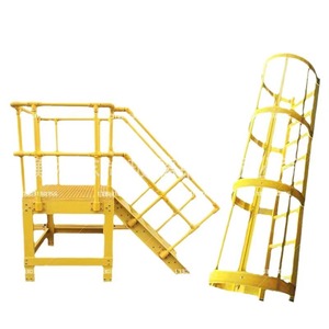 Escaliers de plate-forme d'échelle de cage d'échelle de <span class=keywords><strong>piscine</strong></span> de FRP Résine insaturée et échelles d'étape de fibre de verre sans alcali - Product Image 6