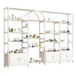 Industrial Arched Bookcase <b>Storage</b> <b>Shelves</b> with Metal Frame Open Wooden Tall Bookshelf Display <b>Shelf</b> - Product Image 1