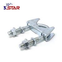 Collier de serrage pour tuyau d'échappement automobile en acier inoxydable, forme en U, mesure en pouces, double boucle, vente directe du fabricant