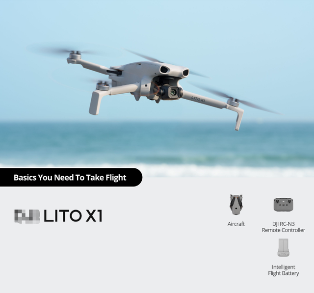 Lito X1 8K Brushless GPS Mini Drone for Beginners with 32km Long Distance Transmission Plastic Remote Control