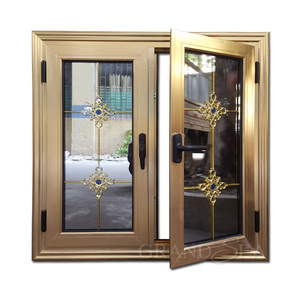 Fenêtre à battant en aluminium design de luxe Fenêtre intérieure à deux canaux pour la maison - Product Image 1