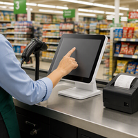 Moniteur LCD à écran tactile capacitif de 15 pouces