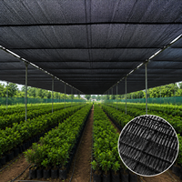 Filet d'ombrage noir en HDPE avec œillets renforcés, résistant aux UV, maille respirante pour serre, ferme, pépinière, jardin