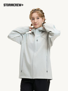[جديد] سترة بومبر ميدياستورم فيلفيت سوفت شيل 2.0 ستورم كرو، ملابس الشارع بنمط قلب، بوليستر 100%، للجنسين، دافئة ومقاومة للرياح - Product Image 2