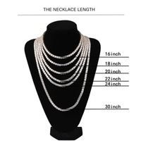 Collier personnalisé OEM en moissanite 2mm-6.5mm, style cluster glacé, en argent sterling S925, bracelet tennis hip-hop pour hommes et femmes
