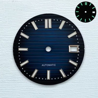 Cadran modifié 30.5mm plastique lumineux vert pour visage Nautilus pour mouvement de montre NH35/36