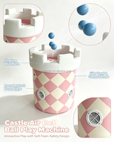 Château de jeu souple personnalisé avec machine à balles flottantes, jouet interactif sensoriel à souffler avec balles flottantes magiques pour café de jeux, fête, centre commercial