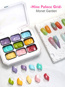 Set Gel Kuku 9 Warna Baru Tanpa Penghapus untuk Nail Art Gradien Watercolor, Pigmen Tinggi - Product Image 3
