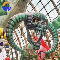 Chenghuang - Cabeza de Calavera Inflable de Tela Oxford Reforzada, Decoración de Halloween para Discotecas, Accesorio Unisex Hecho en China