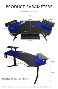 180cm RGB Column Height Adjustable Lifting <strong>Gaming</strong> PC <strong>Desk</strong> LED with Symphony Ambient <strong>Light</strong> - Product Image 3