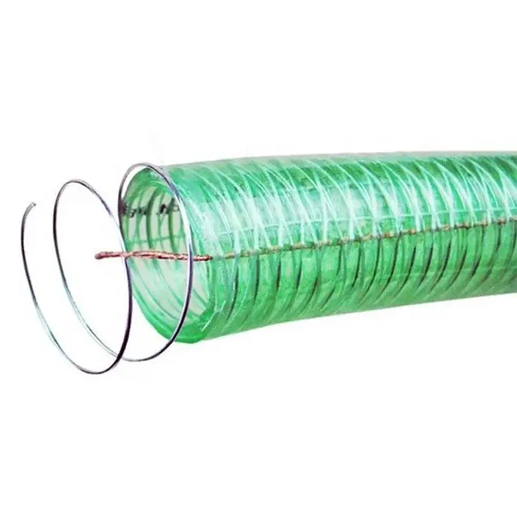 Manguera de succión de alambre de acero transparente de grado alimenticio, tubo de presión de grado alimenticio