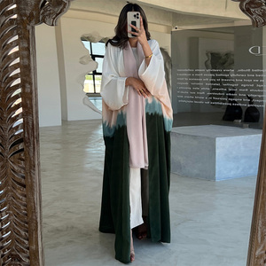 هانو جديد التعادل صبغة كيمونو عباية الصيف السعودية بشت عباءة العيد دبي عباية المرأة المسلمة اللباس المطبوعة عباية مفتوحة - Product Image 5