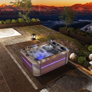 <span class=keywords><strong>Spa</strong></span> extérieur moderne japonais autoportant en acrylique brun Balboa Control 40 jets avec thermostat à remous pour hôtel et villa - Product Image 3