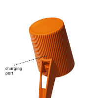 Lampe de table LED rechargeable moderne, lampe de bureau portable détachable, 3 modes de couleur, gradation progressive pour chambre à coucher, maison, bureau