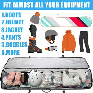 Funda para Tabla de Snowboard con Logotipo Personalizado, Funda Impermeable y Duradera de Poliéster para Tabla de Snowboard, Bolsa de Viaje de Poliéster para Esquí y Snowboard - Product Image 3