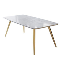 Ensemble de table à manger de luxe moderne en marbre, meubles pour la maison et les restaurants