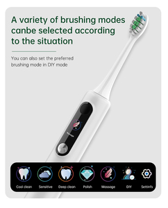 Cepillo de Dientes Eléctrico Sónico Multifuncional con Pantalla Táctil para Adolescentes, Nuevo Diseño, Mejor Precio, Promocional, de China Guangdong Shenzhen - Product Image 3