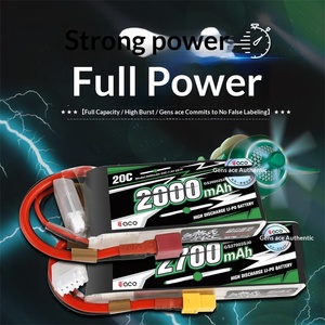 แบตเตอรี่ Gens ACE 2400mAh 30C 2S 3S 4S LiPo ความจุสูง ใช้งานได้นาน สำหรับโดรน RC เครื่องบิน รถยนต์ - Product Image 2