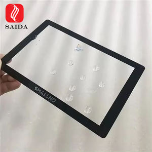 Lentille <span class=keywords><strong>de</strong></span> couverture en verre trempé imprimée en sérigraphie noire pour écran tactile <span class=keywords><strong>de</strong></span> contrôle industriel <span class=keywords><strong>de</strong></span> 10.5 pouces - Product Image 1