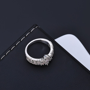 Wholesale GRA VVS Moissanite Snowflake Motif <b>Ring</b> 925 Silver Gold Vermeil V-Prong Set Hip Hop <b>Iced</b> Out Custom B2B Fine Jewelry - Product Image 6