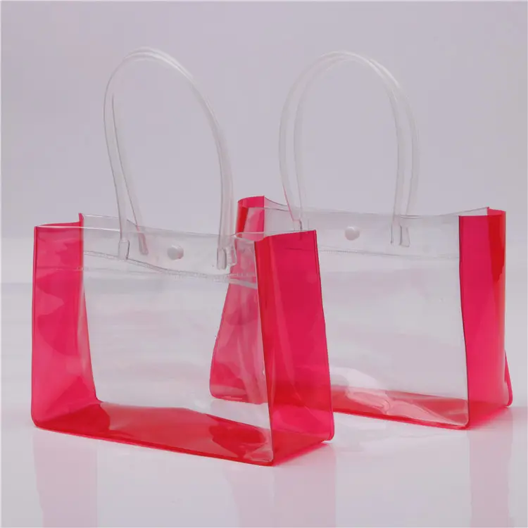 Wiederverwendbare Handtasche Einkaufstasche individuelle Kunststoff-PVC-Design-Handtaschen berühmte Marken