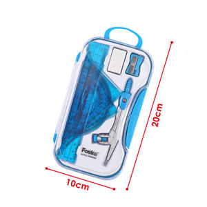 Ensemble de géométrie 8 pièces : Compas et rapporteurs en métal pour le <span class=keywords><strong>dessin</strong></span> de précision, avec étui de rangement - Product Image 6