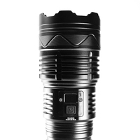Lampe torche LED rechargeable 4000 lumens, charge rapide Type C, zoom réglable, avec écran LCD, batterie externe pour le camping et les situations d'urgence