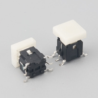 Mini interrupteur tactile illuminé 10x10mm interrupteur tactile à 4 broches avec borne LED SMD personnaliser divers capuchons de bouton de logo