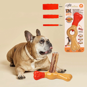 AFP 도매 나일론 막힘 방지 깡패 스틱 홀더 뼈 모양 치아 청소 개 씹는 스틱 홀더 안전 씹는 장치 - Product Image 1