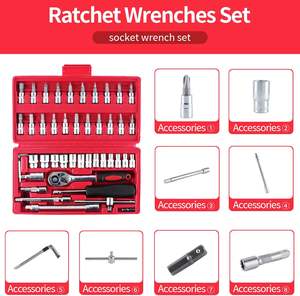 Professional 46pcs Repairing Toolbox Hardware <b>Tool</b> Set Manual <b>Tools</b> Kit Hand <b>Tools</b> Set <b>Storage</b> <b>Box</b> - Product Image 2