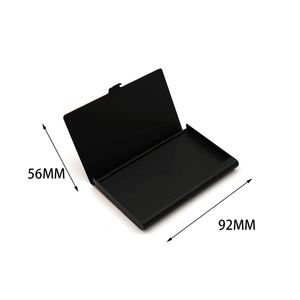 Estuche para Tarjetas de Crédito y de Visita de Aleación de Madera y Aluminio, Porta Tarjetas, Regalo Empresarial, Forma Geométrica, Negro - Product Image 4