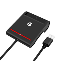 Lector de Tarjetas con Chip ZOWEETEK ISO 7816, Lector de Tarjetas Inteligentes USB Plug and Play para Computadoras Portátiles