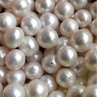 Perles d'eau douce, grandes, blanches, 11-12 mm, trou complet, rondes, qualité A, accessoires, vêtements, boutons décoratifs, perles en vrac