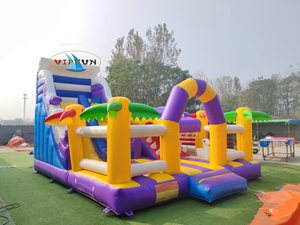 Neues Design Aufblasbares Dinosaurier-Geheim reich Thema Hüpfburg Aufblasbares springendes Türsteher haus für Park vermietung im Freien - Product Image 2