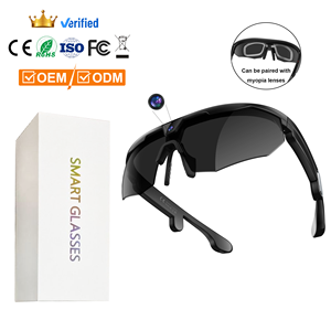 Gafas con Cámara Deportiva Inteligente W640, Lente de 8MP, Estabilización de <span class=keywords><strong>6</strong></span> Ejes, Transferencia WiFi, Micrófono Dual con Reducción de Ruido, IP66, Negro, Colorido - Product Image 1