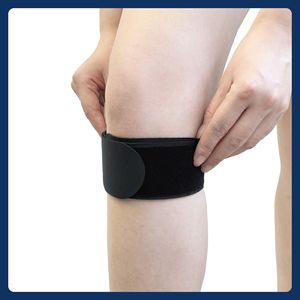 Soporte de Rodilla Ajustable con Amortiguación de Impactos, Talla Única, para Correr, Tenis, Deportes al Aire Libre, Fitness, Negro, Gris, Naranja, Rosa - Product Image 4
