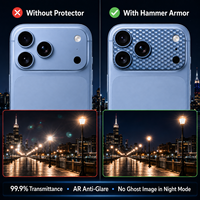 Protection d'objectif d'appareil photo en verre trempé en alliage, couverture intégrale, antistatique, grade AAA, dureté 9H pour 18 Pro Max