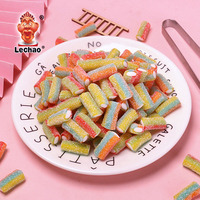 Caramelos de Regaliz Masticables Halal con Relleno Afrutado, en Forma de Barra, de Colores, 120 Unidades, Marca Privada Personalizada