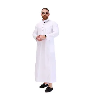 Mode baru jubah putih murni Dubai pria Muslim Arab