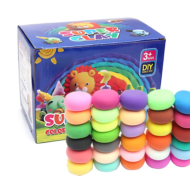 Plastilina de colores para niños, arcilla polimérica educativa de textura suave y secado al aire para modelar, juguete de Aprendizaje Creativo