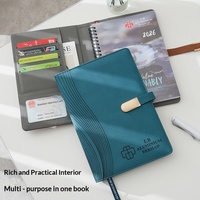 Libreta de Negocios A5 de PU, Gruesa, con Cierre Magnético y Tornillos, para Registro de Reuniones de Oficina, Impresión de Logotipo, Multifuncional, para Regalo