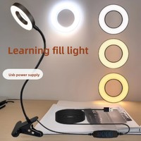 Lampe de bureau à clip LED sans ombre avec loupe pour extension de cils, nail art, réparation de tatouages, lecture et protection des yeux