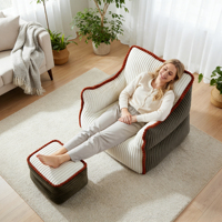 Canapé de salon de luxe confortable, grand coussin de sol, chaise longue douce en peluche, fauteuil surdimensionné en mousse à mémoire de forme pour adultes
