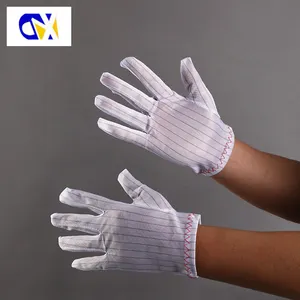 Doppelseitig gestreifte anti statische Esd-Handschuhe Electronic Factory Operating Wholesale