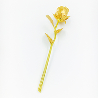 Rose en feuille d'or de 25 cm avec certificat, cadeau créatif pour les rendez-vous galants